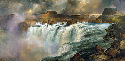 Shoshone Wasserfälle auf dem Snake River, 1900 | Thomas Moran | Gemälde Reproduktion