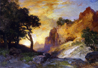 A Side Canyon, Grand Canyon, Arizona, 1905 by Thomas Moran | Painting Reproduction