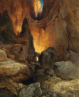 A Side Canyon, Grand Canyon of Arizona, 1915 by Thomas Moran | Painting Reproduction