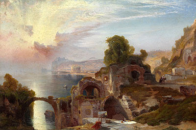 Bay of Baiae, Sunrise, 1867 | Thomas Moran | Gemälde Reproduktion
