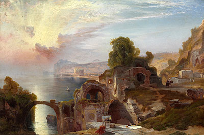 Bay of Baiae, Sunrise, 1867 by Thomas Moran | Painting Reproduction
