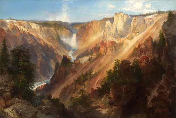 The Grand Canyon of the Yellowstone, c.1893/01 by Thomas Moran | Painting Reproduction