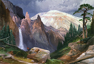Tower Falls and Sulphur Mountain, 1875 by Thomas Moran | Painting Reproduction