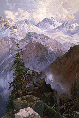 Summit of the Sierras, Nevada, 1875 by Thomas Moran | Painting Reproduction