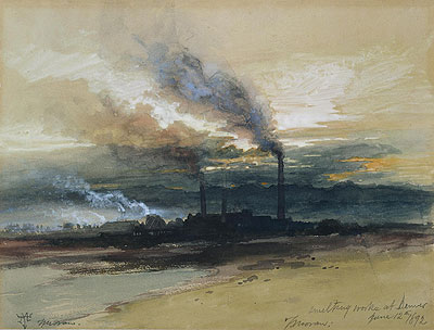 Smelting Works at Denver, 1892 | Thomas Moran | Painting Reproduction