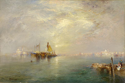 Morning, Outskirts of Venice, 1907 | Thomas Moran | Painting Reproduction