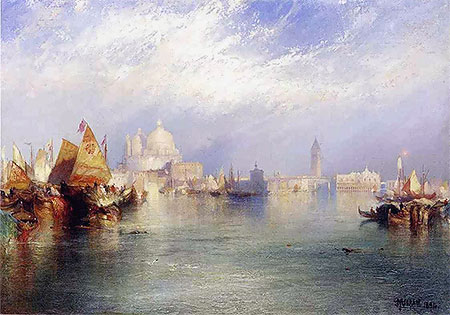 Harbor Scenes (The Splendor of Venice), 1894 | Thomas Moran | Gemälde Reproduktion