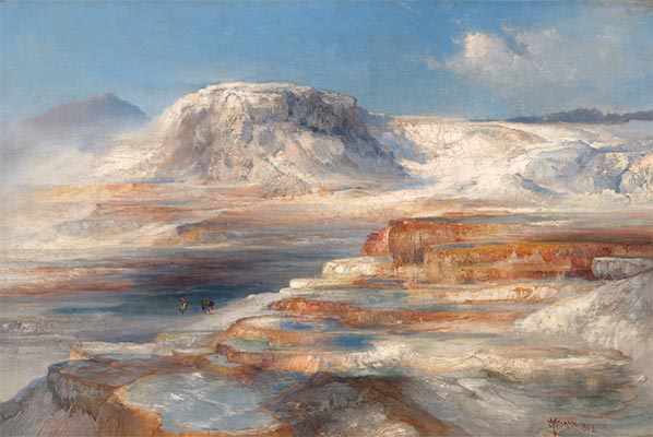 Große heiße Quellen Yellowstone Park, 1893 | Thomas Moran | Gemälde Reproduktion