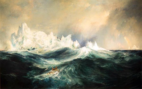 Eisberge in Mid-Atlantic, 1890 | Thomas Moran | Gemälde Reproduktion