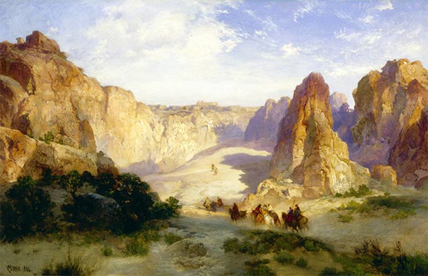 Die Felsen von Acoma | Thomas Moran | Gemälde Reproduktion