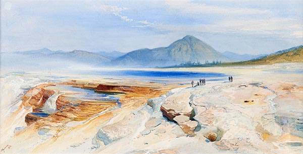 Die Hauptquellen am Gardiner's River | Thomas Moran | Gemälde Reproduktion