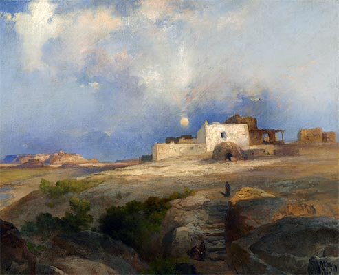 Laguna Pueblo, 1919 | Thomas Moran | Painting Reproduction