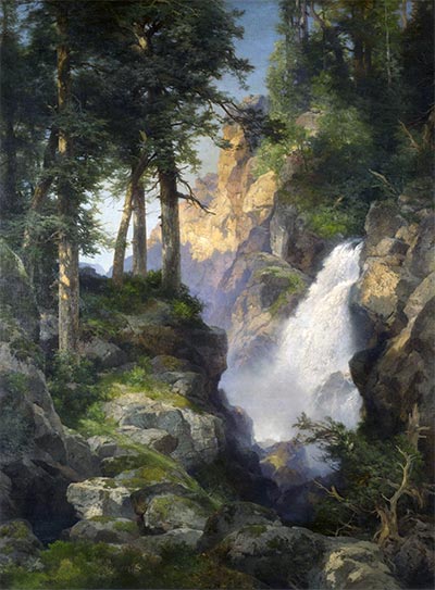 Wasserfälle in Toltec Schlucht, 1913 | Thomas Moran | Gemälde Reproduktion