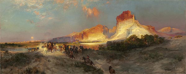Green River Cliffs, Wyoming, 1881 | Thomas Moran | Painting Reproduction