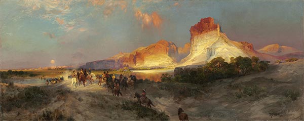 Green River Cliffs, Wyoming, 1881 by Thomas Moran | Giclée Canvas Print
