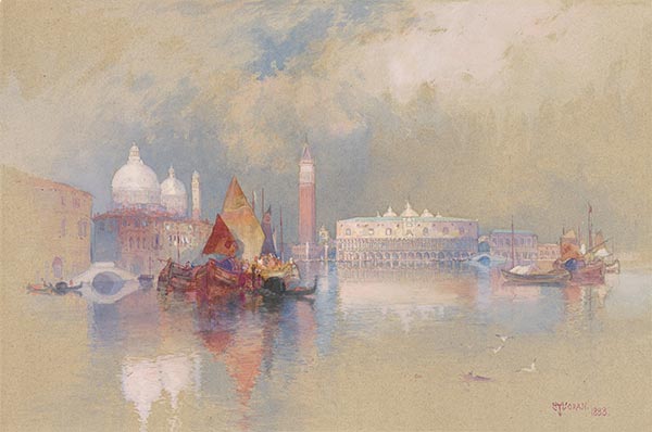Blick auf Venedig, 1888 | Thomas Moran | Gemälde Reproduktion