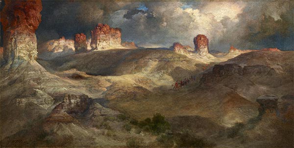 Die Kiefernhügel, Wyoming | Thomas Moran | Gemälde Reproduktion