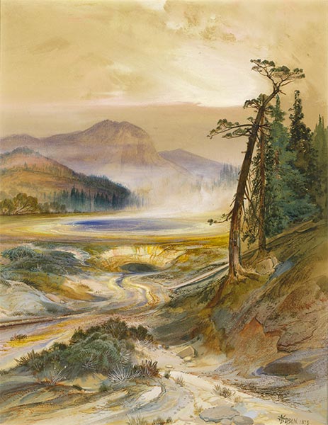 Excelsior Geyser, Yellowstone Park, 1873 | Thomas Moran | Painting Reproduction