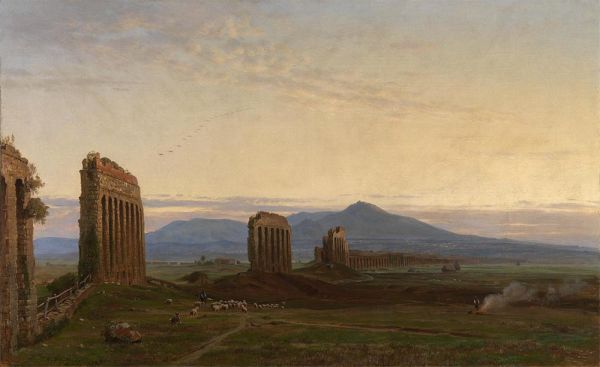 Blick auf das Aquädukt von Claude bei Rom, 1859 | Thomas Worthington Whittredge | Gemälde Reproduktion