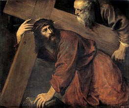 Christ and the Cyrenian, 1565 von Titian | Gemälde-Reproduktion