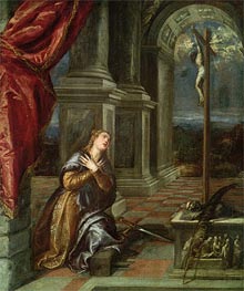 St. Katharina von Alexandrien im Gebet, c.1567 von Titian | Gemälde-Reproduktion