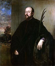 Portrait of a Man with a Palm, 1561 by Titian | Painting Reproduction
