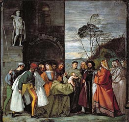 The Miracle of the Speech of the Newborn Child, 1511 by Titian | Painting Reproduction