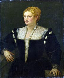 Portrait of a Woman (perhaps Pellegrina Morosini Capello), c.1558/62 von Titian | Gemälde-Reproduktion