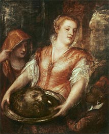 Salome mit dem Haupt Johannes des Täufers, undated von Titian | Gemälde-Reproduktion