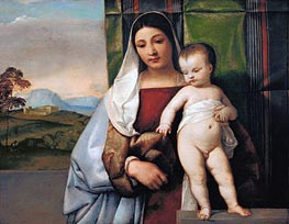 The Gypsy Madonna, c.1510 von Titian | Gemälde-Reproduktion