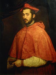 Portrait of Bishop Alessandro Farnese, c.1545/46 by Titian | Painting Reproduction