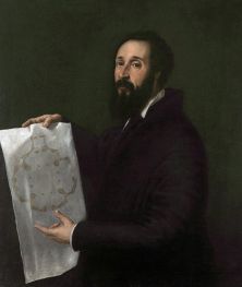 Portrait of Giulio Romano, c.1536/38 by Titian | Painting Reproduction