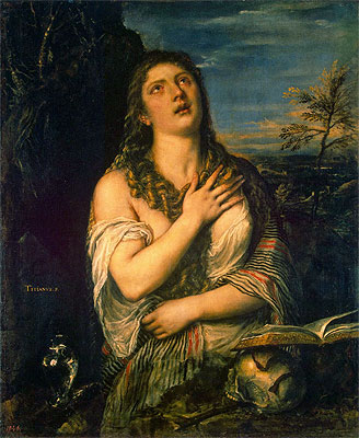 The Repentant Magdalene, c.1560 | Titian | Painting Reproduction