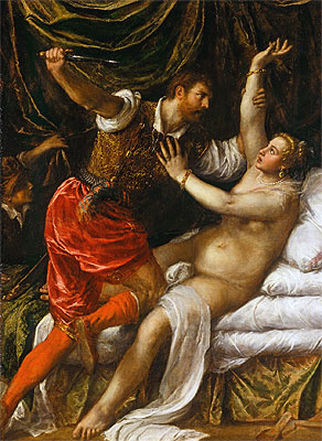 Tarquin and Lucretia, c.1571 | Titian | Gemälde Reproduktion