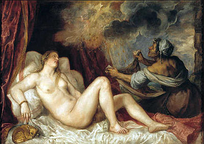 Danae receiving the Golden Rain | Titian | Painting Reproduction