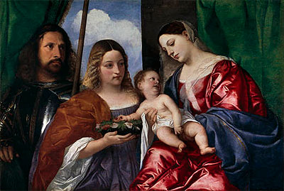 The Virgin and Child with Saints Dorothy and George, c.1515 | Titian | Painting Reproduction