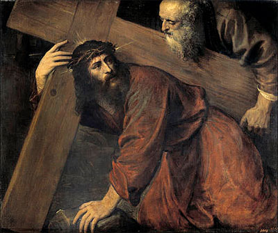 Christ and the Cyrenian, 1565 | Titian | Gemälde Reproduktion