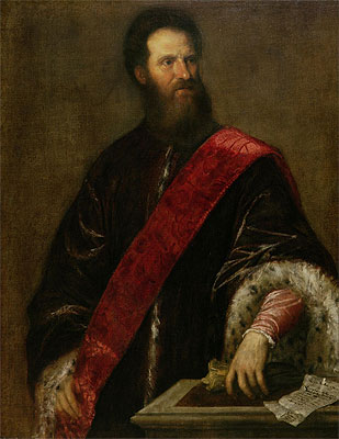 Portrait of Francesco Savorgnan della Torre, a Member of the Maggior Consiglio, c.1560 | Titian | Gemälde Reproduktion