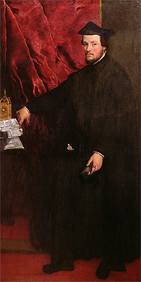 Portrait of Cristoforo Madruzzo, Cardinal and Bishop of Trent, 1552 | Titian | Gemälde Reproduktion