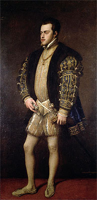 Portrait of Philip II of Spain, Undated | Titian | Painting Reproduction