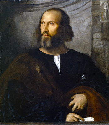 Portrait of a Bearded Man, c.1515 | Titian | Gemälde Reproduktion