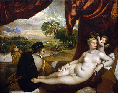 Venus and the Lute Player, c.1565/70 | Titian | Gemälde Reproduktion