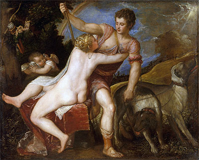 Venus und Adonis | Titian | Gemälde Reproduktion
