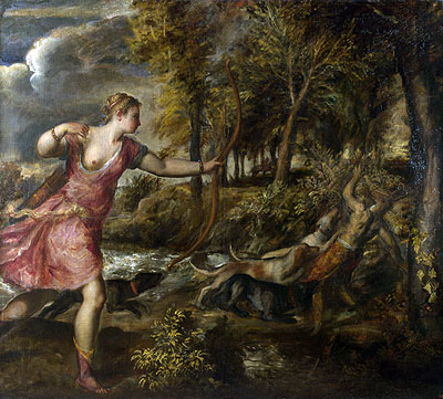 The Death of Actaeon, c.1559/75 | Titian | Gemälde Reproduktion