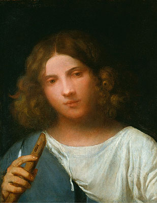 Boy with a Pipe (The Shepherd), c.1510/15 | Titian | Gemälde Reproduktion