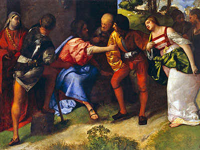 Die Ehebrecherin vor Christus gebracht | Titian | Gemälde Reproduktion