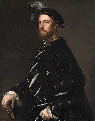 Portrait of a Man Holding a Book | Titian | Painting Reproduction