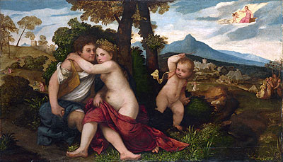 Mythologische Szene, n.d. von Titian | Gemälde-Reproduktion