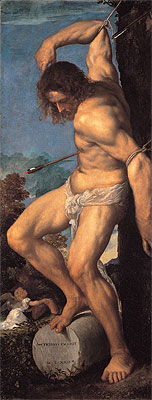 Das Martyrium des hl. Sebastian (Averoldi-Polyptychon), 1522 von Titian | Gemälde-Reproduktion