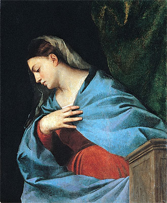 Die Jungfrau (Der Averoldi-Polyptychon), 1522 von Titian | Gemälde-Reproduktion